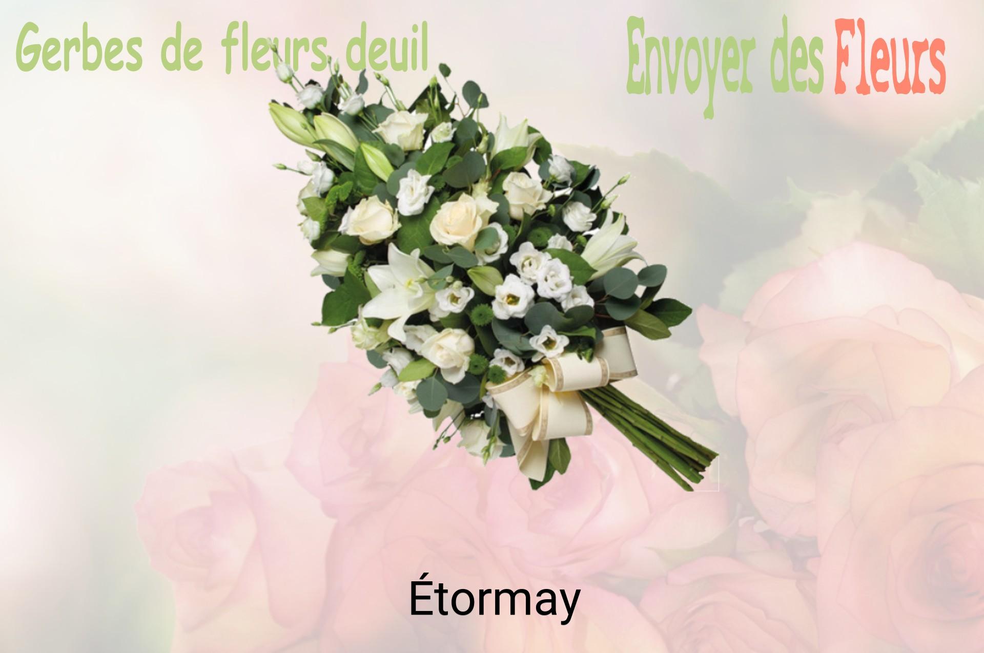 Gerbe de fleurs de deuil livrée à Étormay